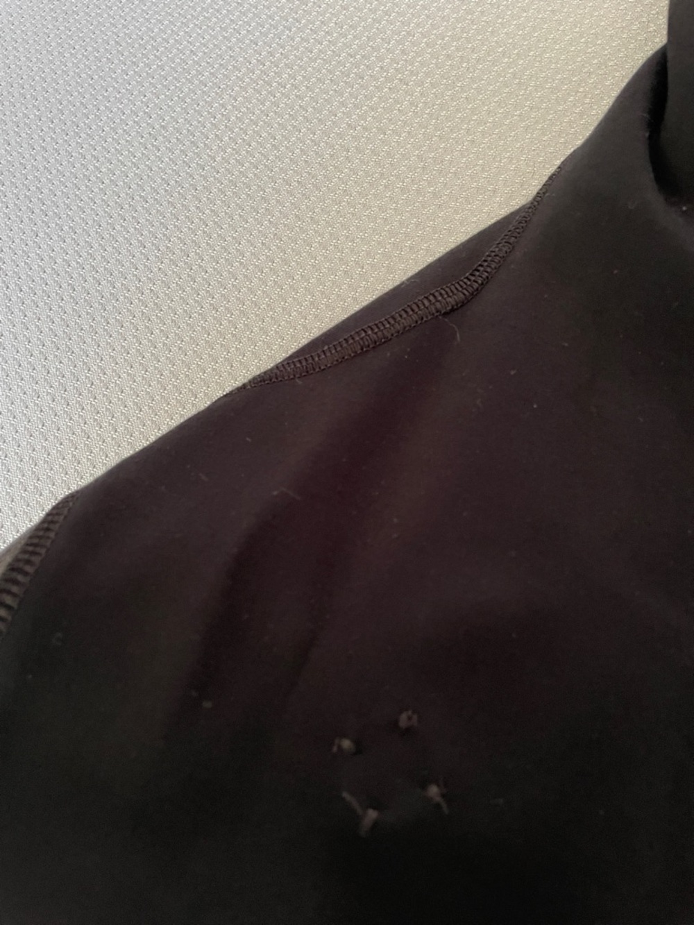SPANX Black Faux Leather Sleeve Waterfall Draped Jacket Size Small - Picture 8 of 8
